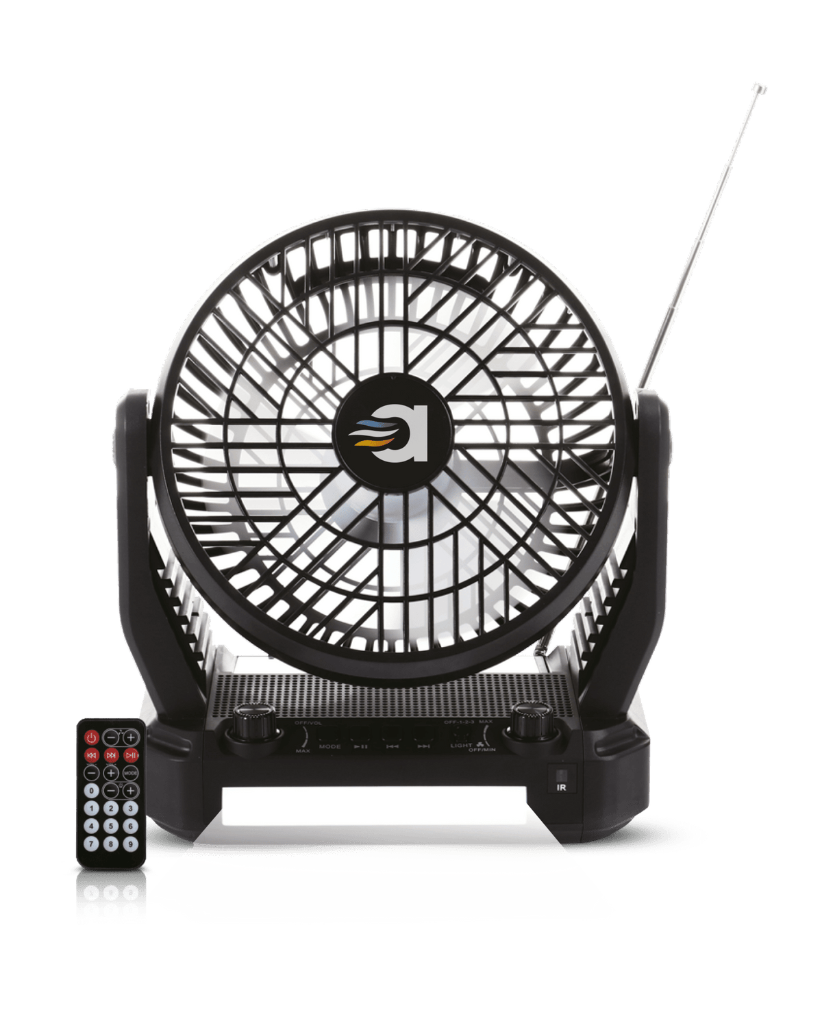 Airbro RXF-50 Portable Fan & Bluetooth Speaker (Solar)