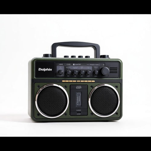 Dolphin Retrobox Mini Bluetooth Speaker (WaveSync, FM/MP3)