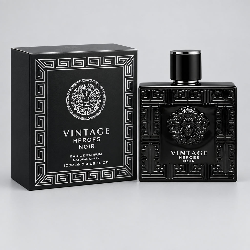 Secret Plus Vintage Heroes Noir Eau de Parfum for Men, 3.4 fl oz / 100 ml