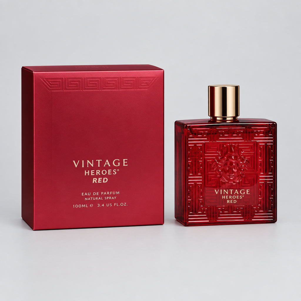 Secret Plus Vintage Heroes Red Eau de Parfum for Men, 3.4 fl oz / 100 ml