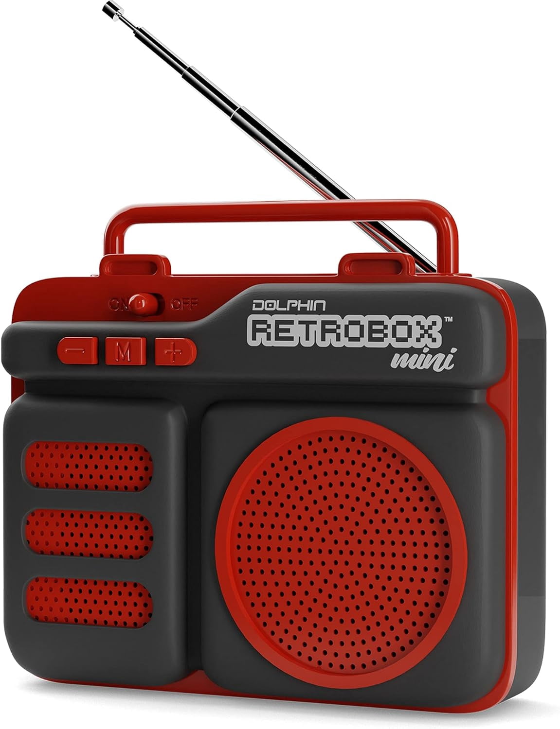 Dolphin RTX-10 Retro Box Mini Bluetooth Speaker - Red