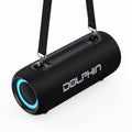 Dolphin Audio Lx-30 Lx-30 Water-resistant Portable Bluetooth Speakerphone With Rgb Lights And Shoulder Strap, Black