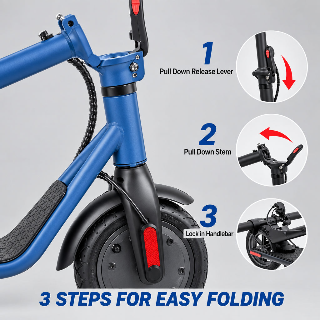 Phantomgogo Electric Scooter for Adults Scooter Foldable E-Scooter with Powerful Motor 15.5 Mph, Intelligent Light, Eco-Friendly, Perfect for Adult Commuters UL 2272 Certified