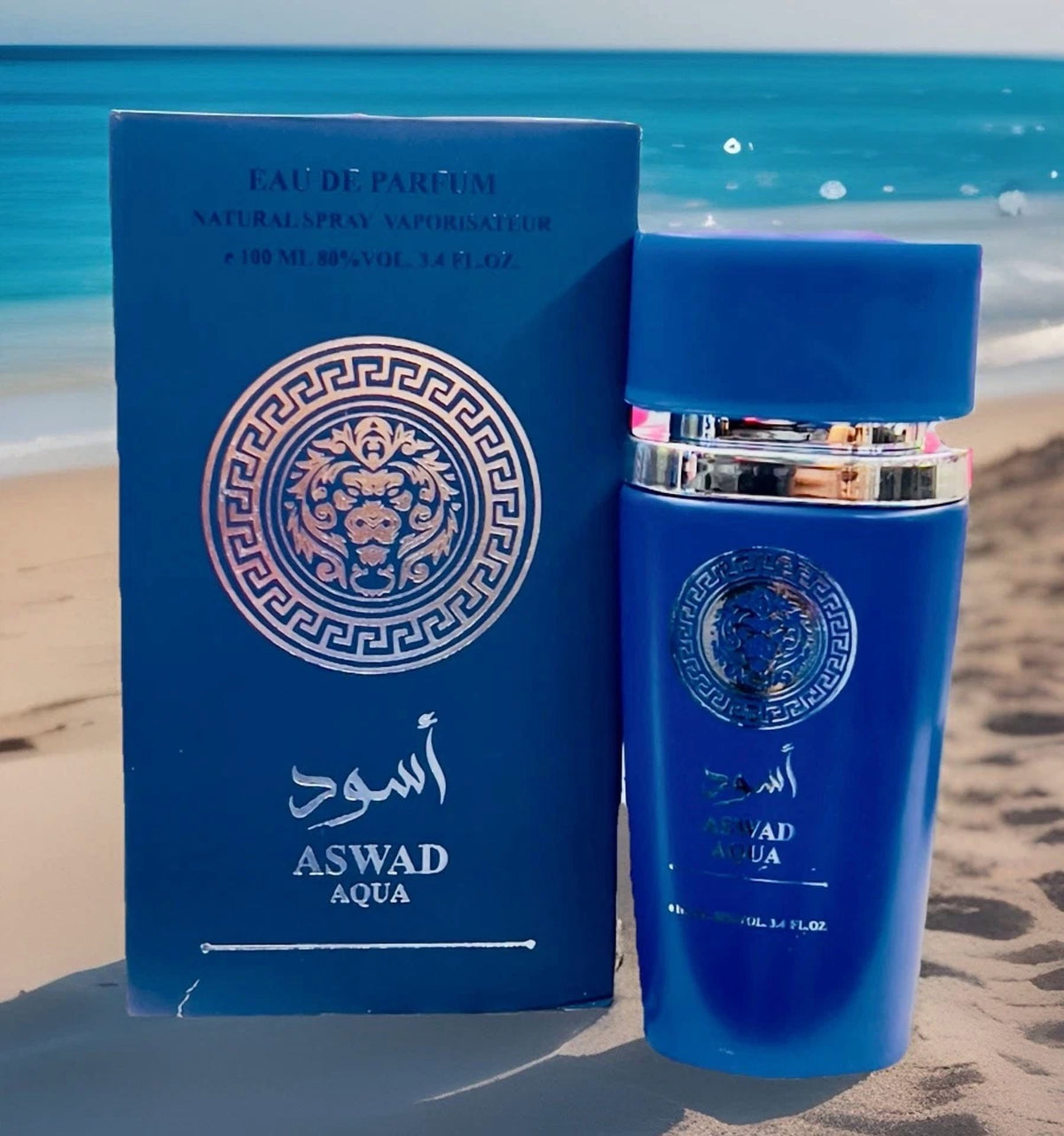 ASWAD AQUA Lion Blue Scent Cologne Spray, 3.4 fl oz Bottle