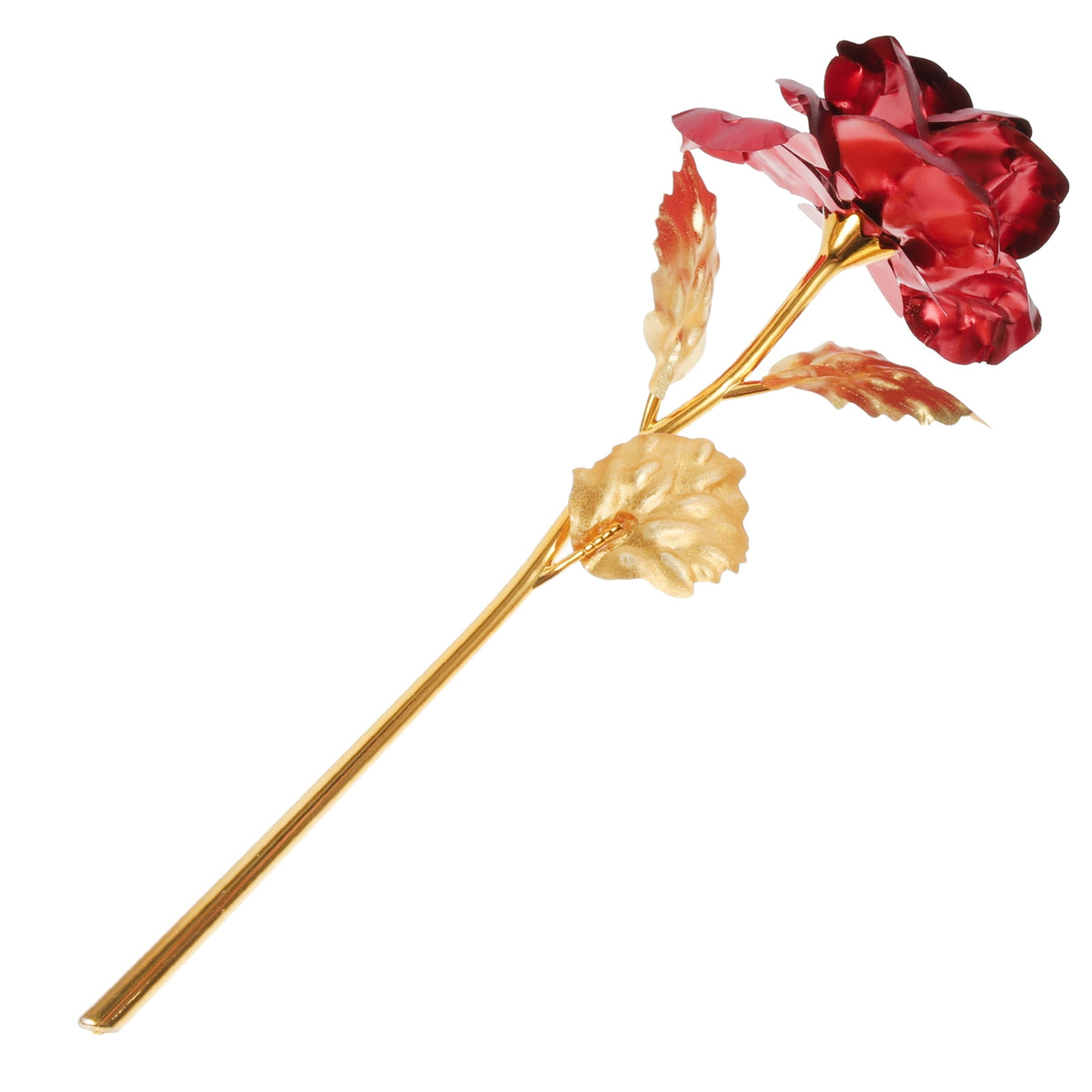 LOLIPPYY 1Pc Preserved Artificial Rose with Foil Plating for Creative Decorative Floral Arrangement