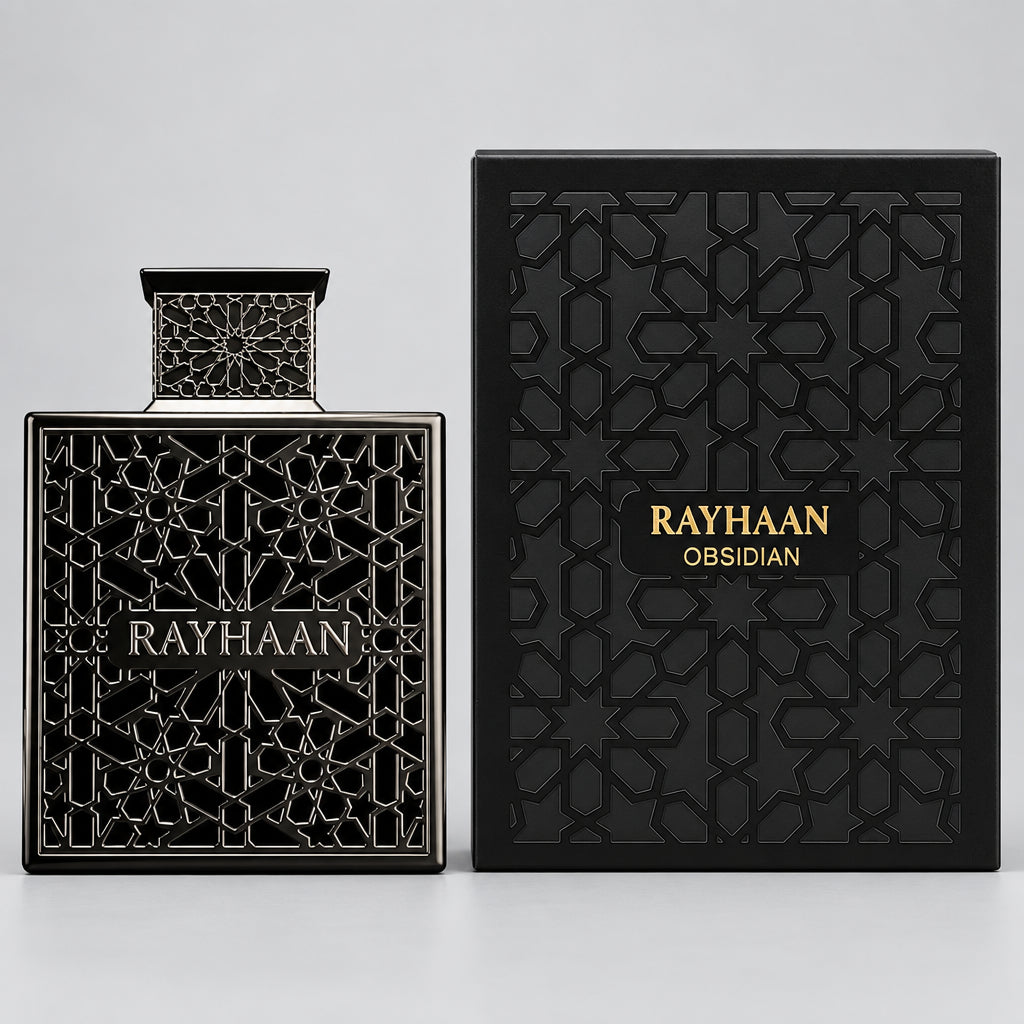 Rayhaan Obsidian Eau De Parfum Spray for Men, 3.4 Oz