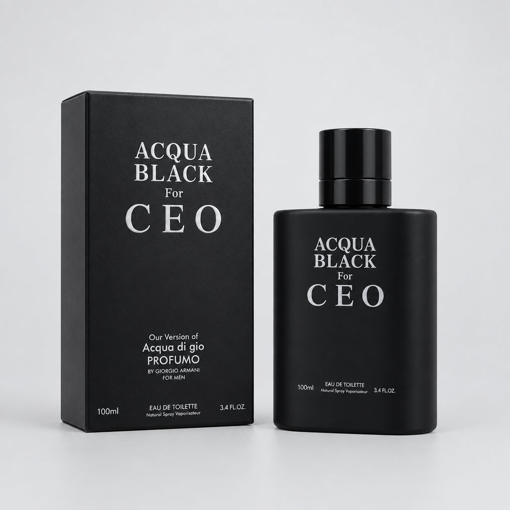 Secret Plus Acqua Black for Ceo Eau de Toilette Spray for Men, 3.4 oz