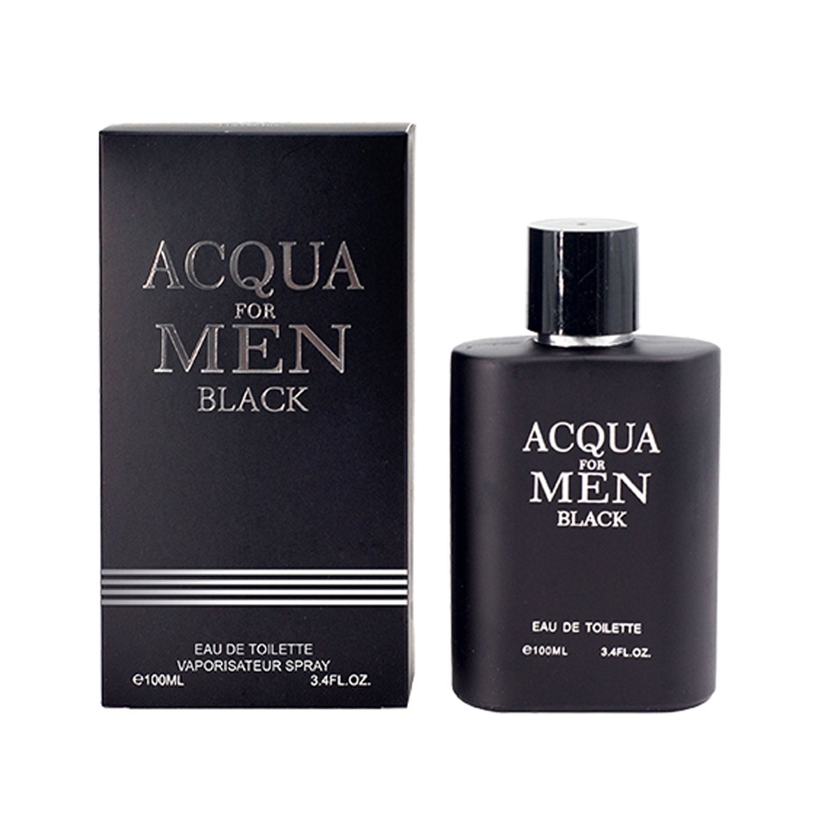 Acqua Black Men Perfume 100ml / 3.4 Fl Oz Eau De Parfum Vaporisateur Spray, Oil From France !