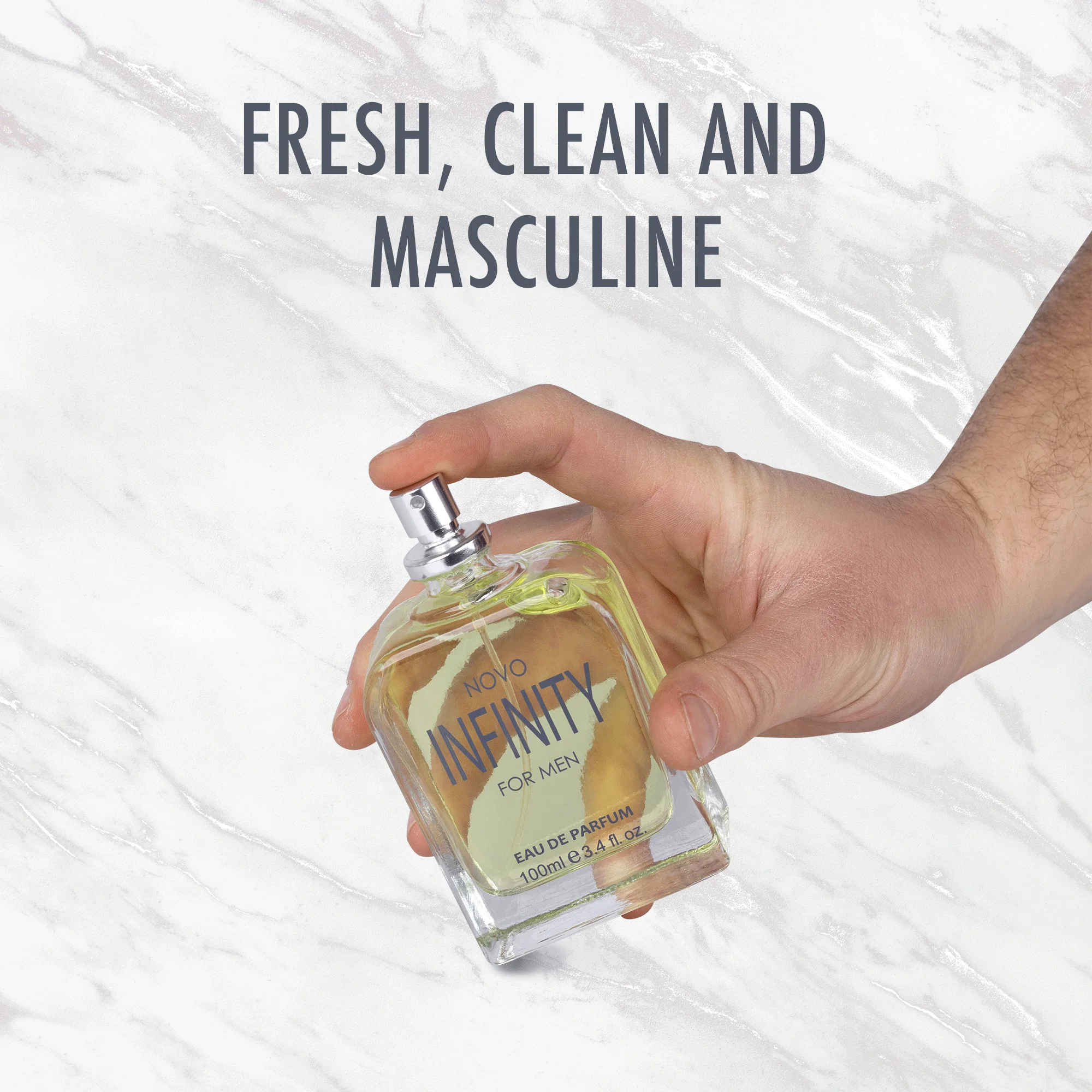 Fragrance Couture Infinity Men 3.4 oz Eau de Toilette Spray – Long Lasting Masculine Cologne