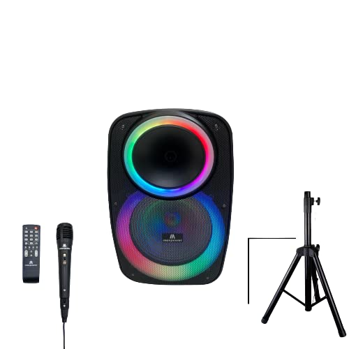Max Power MPD1238 Karaoke Speaker – Portable PA System with Wired Mic
