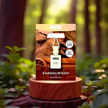 Evair Sandalwood Car Air Freshener (10 ml Hanging Diffuser)