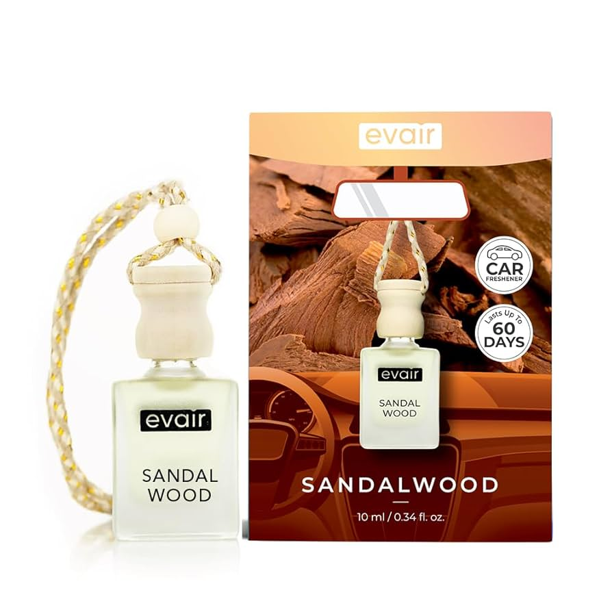 Evair Sandalwood Car Air Freshener (10 ml Hanging Diffuser) - Image 3