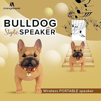 Max Power Bulldog Portable Bluetooth Speaker – Brown – Rechargeable & Stylish