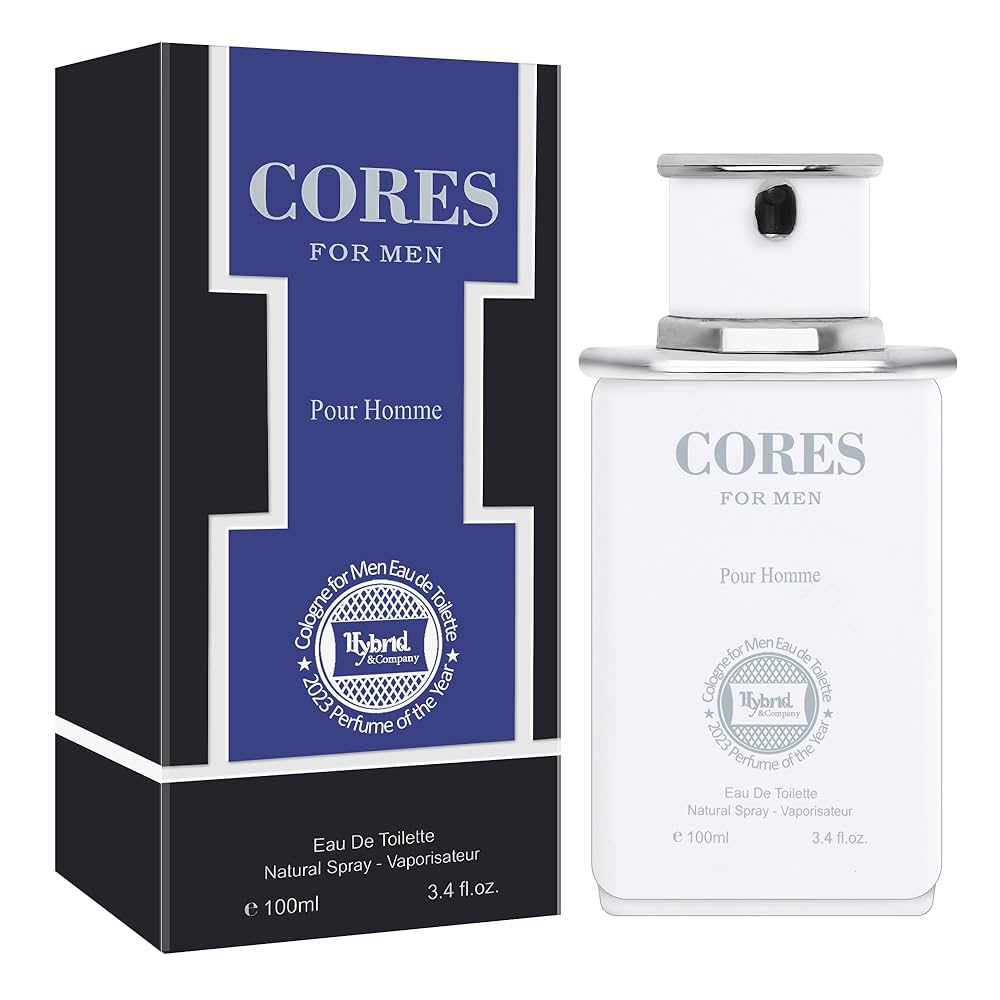 Cores For Men Eau de Toilette – Fresh Citrus & Masculine Fragrance 3.4 oz