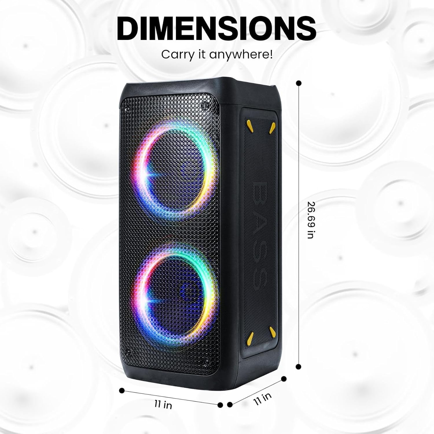 Exotic Audio 8" Portable Bluetooth Karaoke Speaker – Rechargeable - Image 4