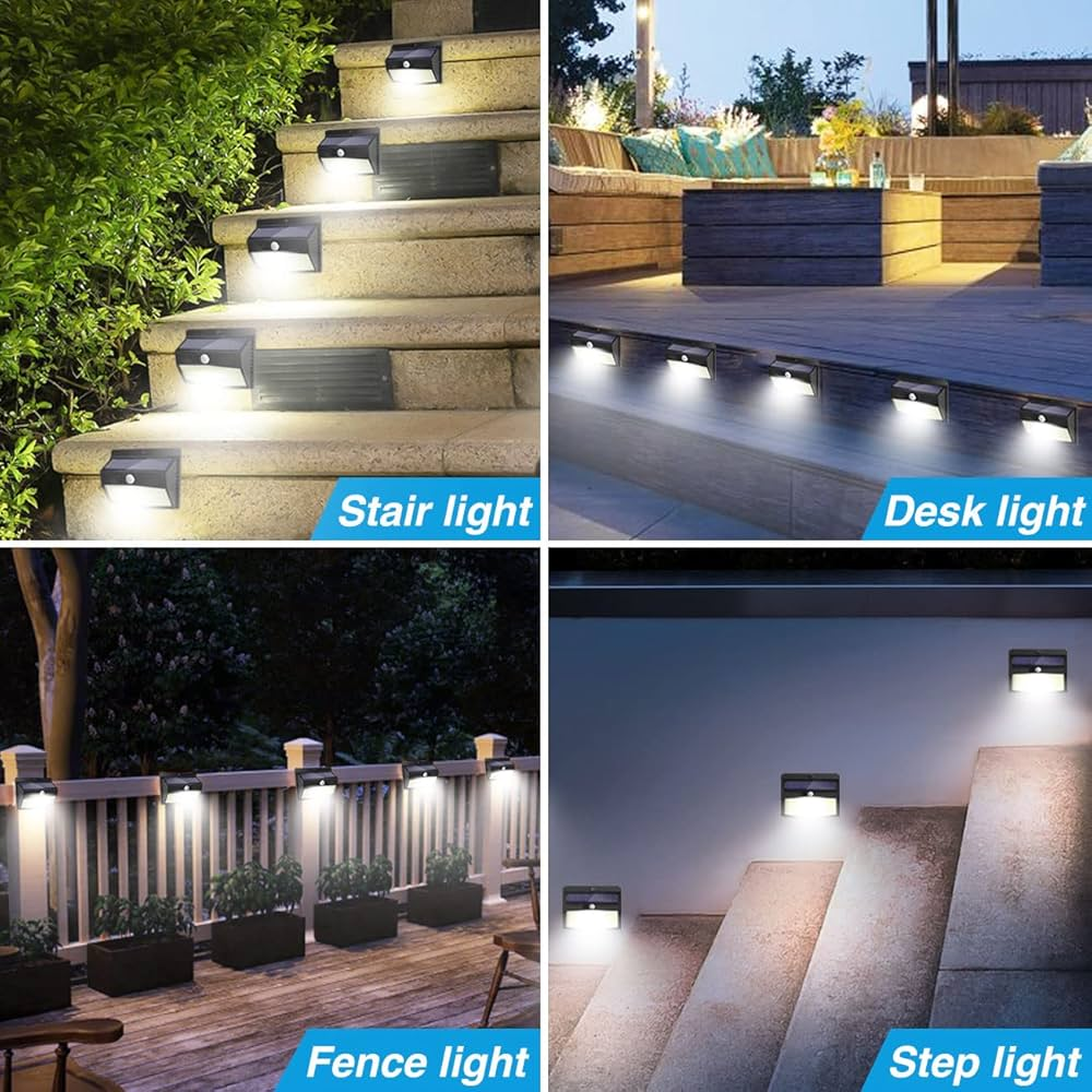 Sarin Outdoor Wall-Mounted Solar LED Light – 6.8W, 8000LM, Intelligent Motion Sensor
