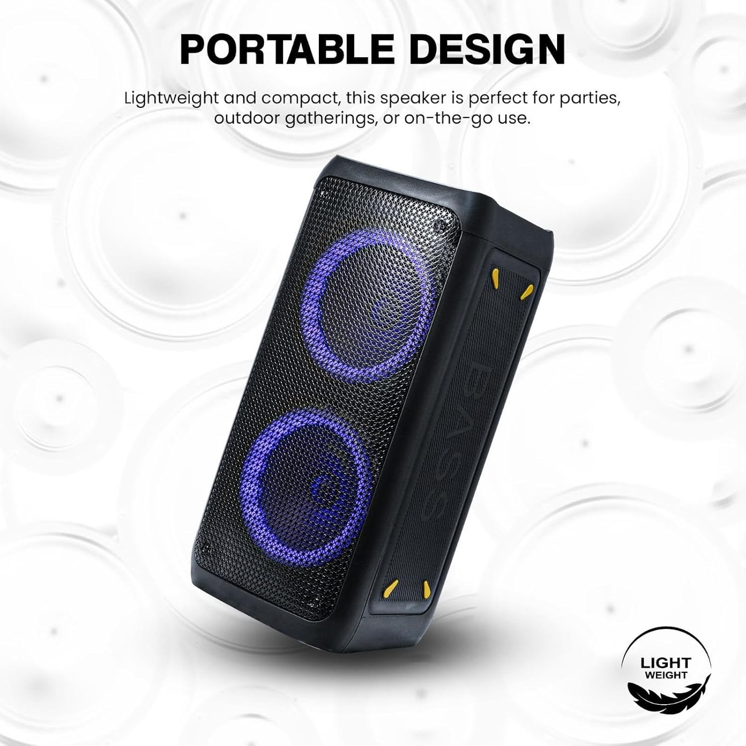 Exotic Audio 8" Portable Bluetooth Karaoke Speaker – Rechargeable - Image 3