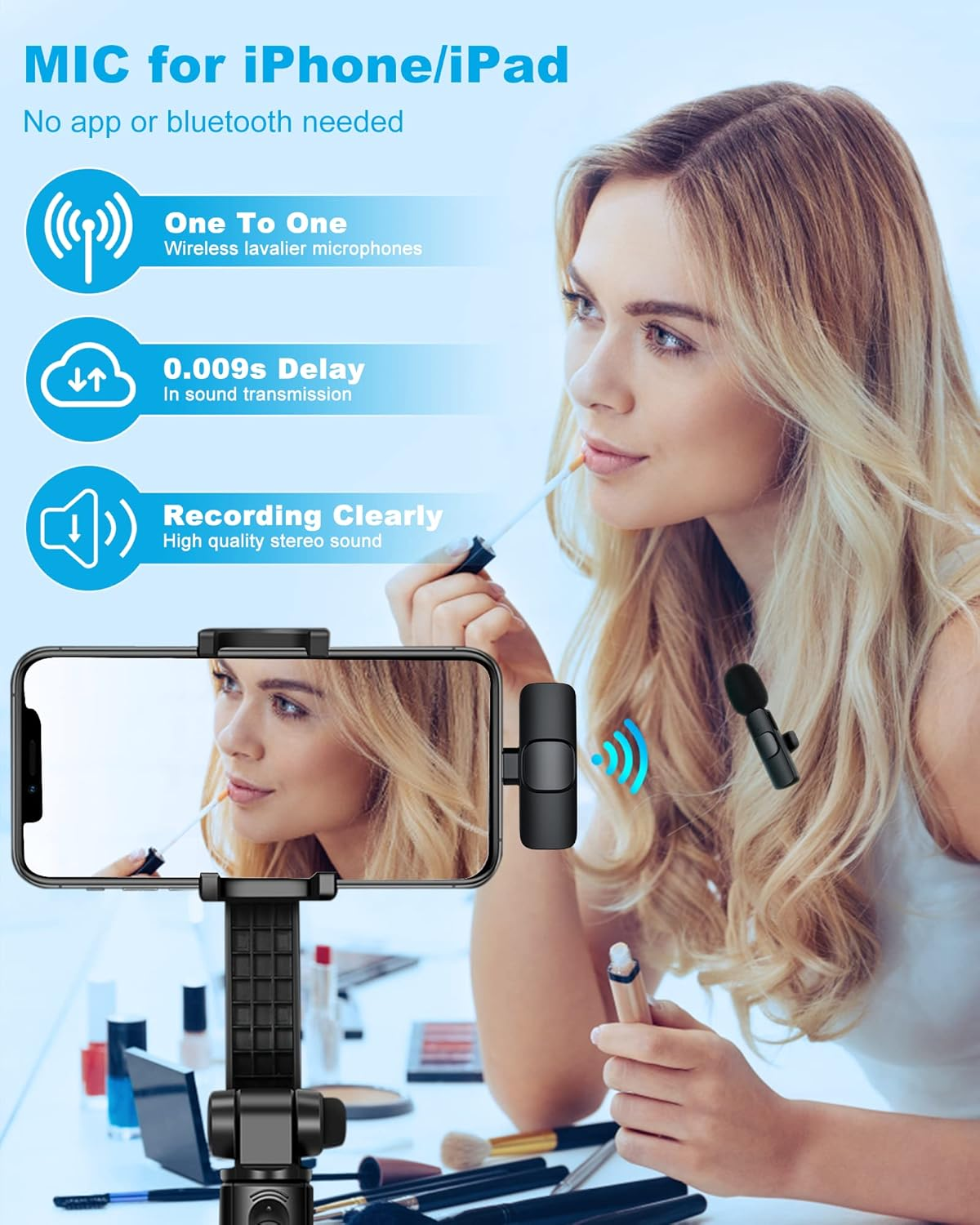 Wireless Lavalier Microphone Compatible with iPhone - Image 4