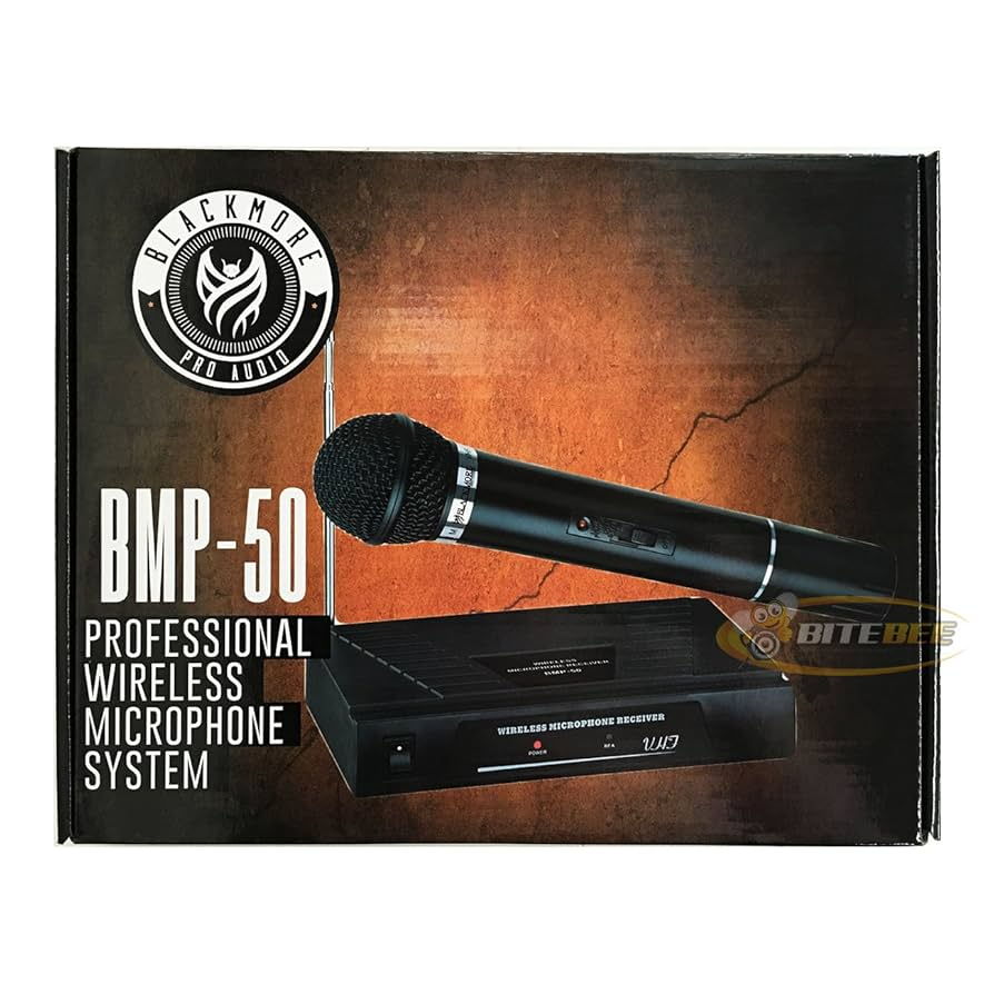 Blackmore BMP-50 Wireless Microphone System – Professional VHF Dynamic Mic with Battery Power