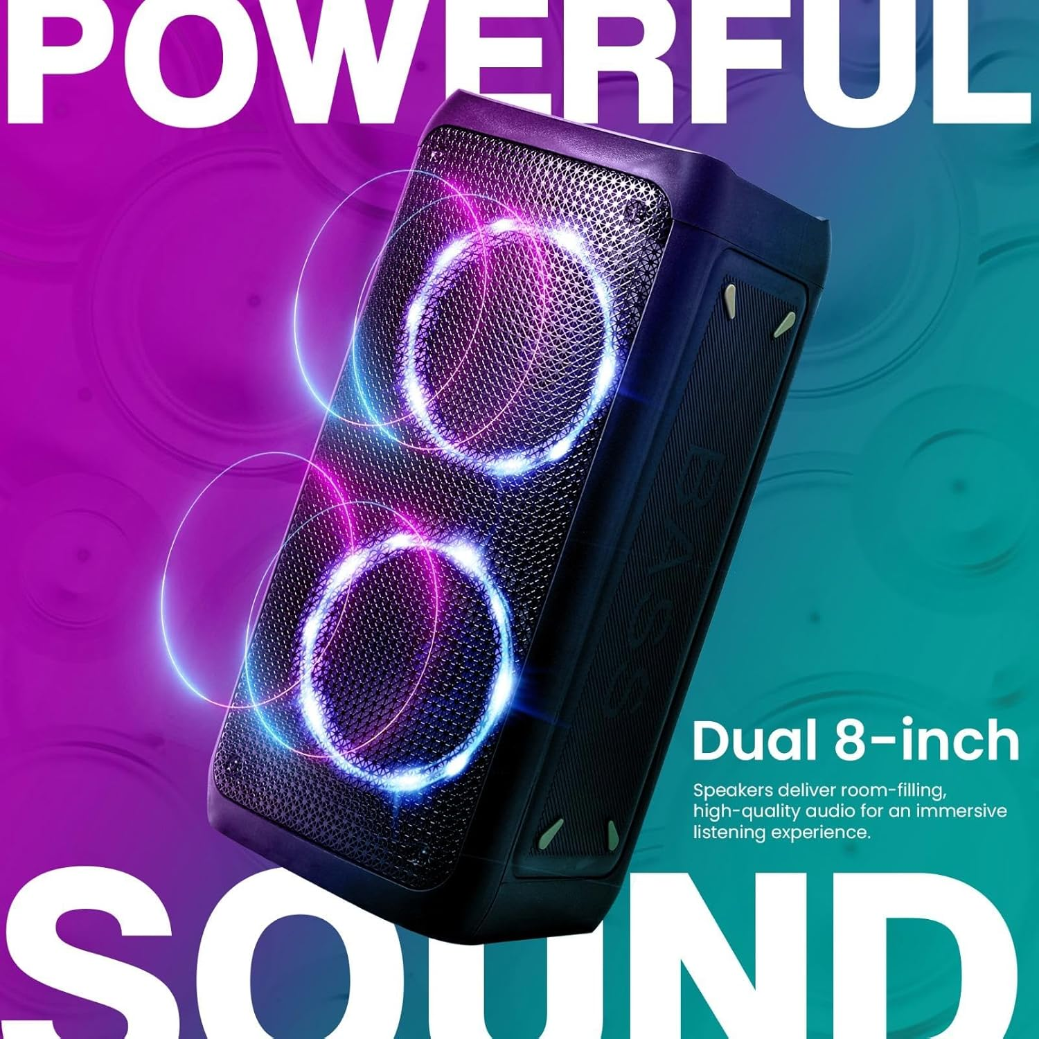 Exotic Audio 8" Portable Bluetooth Karaoke Speaker – Rechargeable - Image 5
