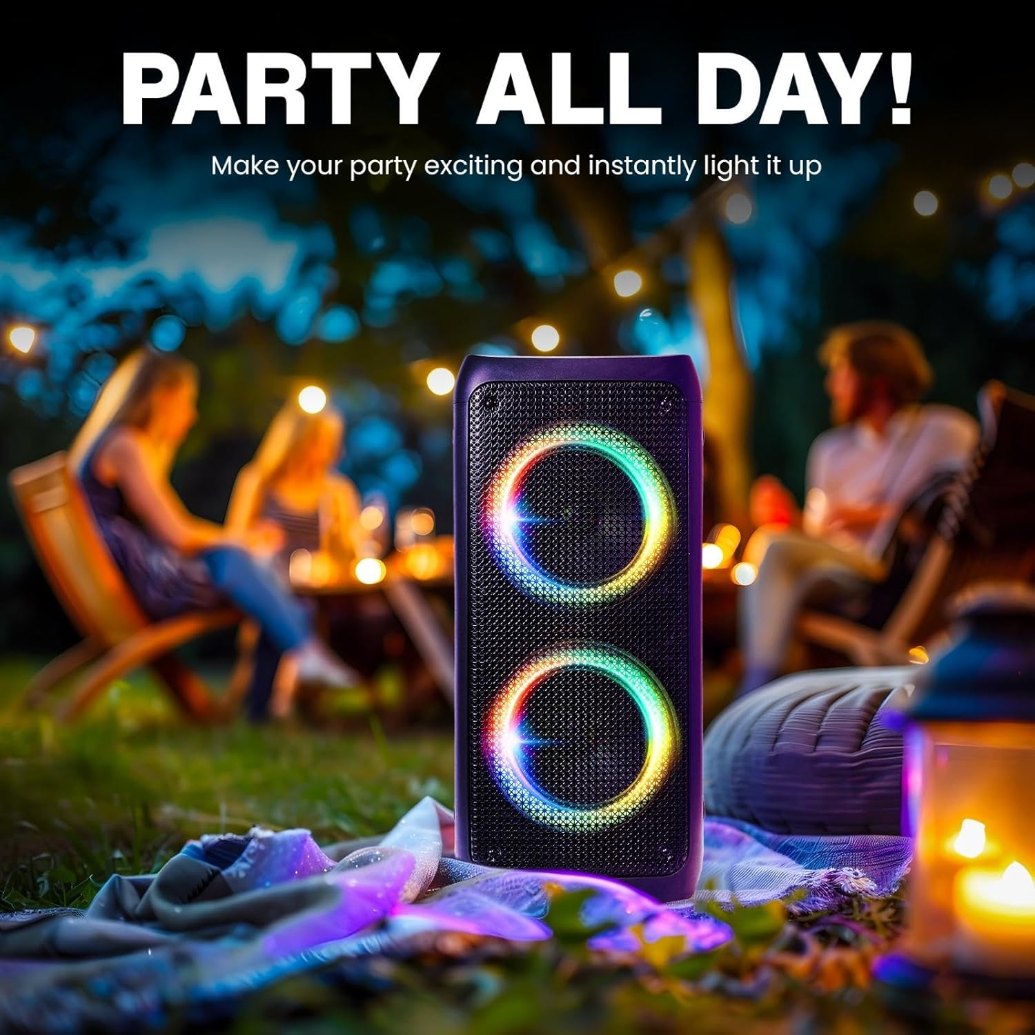 Exotic Audio 8" Portable Bluetooth Karaoke Speaker – Rechargeable - Image 6